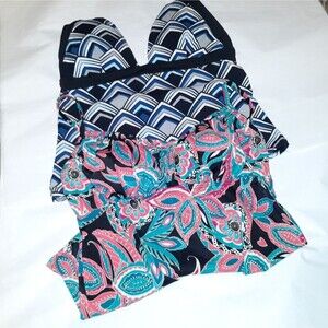 Set of 2 tankini bathing suit swim suit top small/ extra small